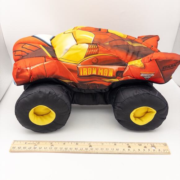 Marvel Iron Man Monster Jam Plush Truck Pillow Rare HTF 2001 - Picture 4 of 11